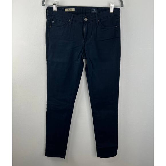 AG Adriano Goldschmied Blue Dark Wash The Stilt Cigarette Leg Jeans Size 28 - Picture 2 of 8
